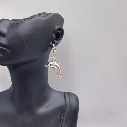 Dolphin Huggie Hoop Earrings