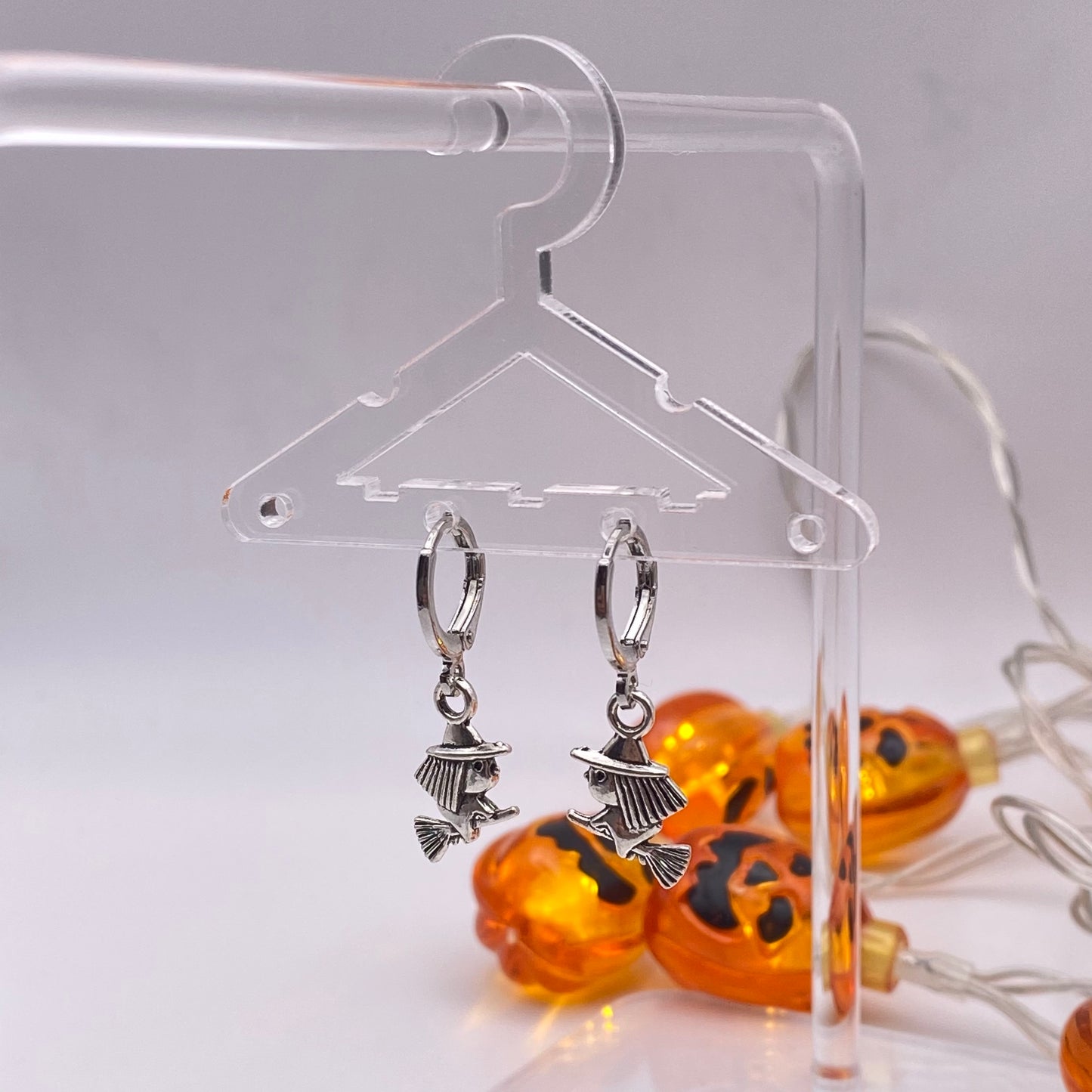 Flying Witch Huggie Hoop Earrings