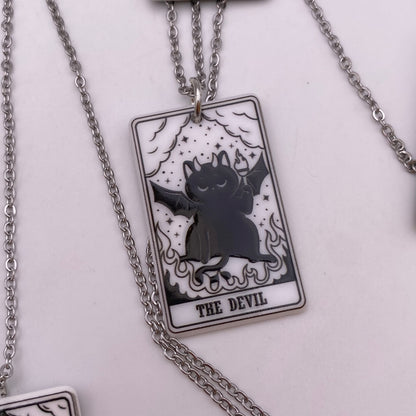 Cat Tarot Card Necklaces