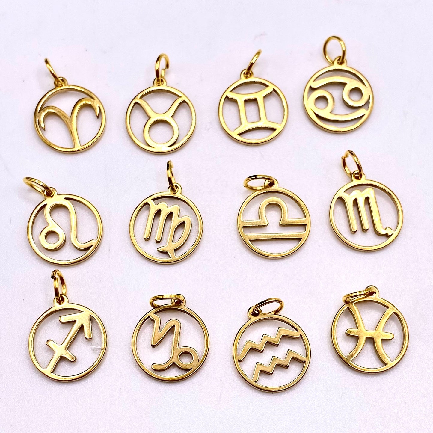 Gold Hollow Star Sign Necklaces
