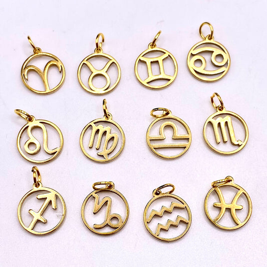 Gold Hollow Star Sign Necklaces