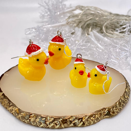 Santa Duck Earrings