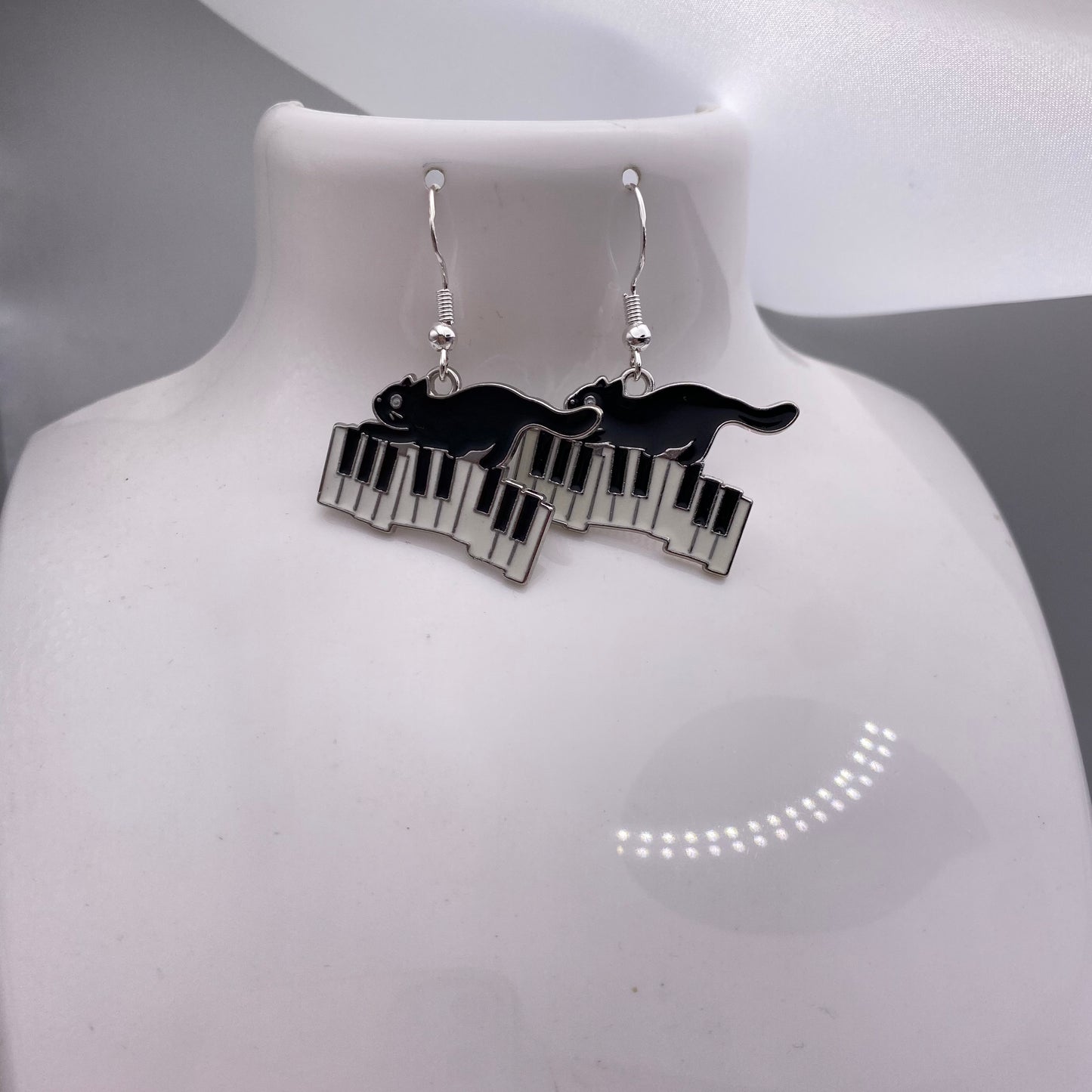 Piano Cat Earrings