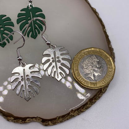Monstera Leaf Earrings