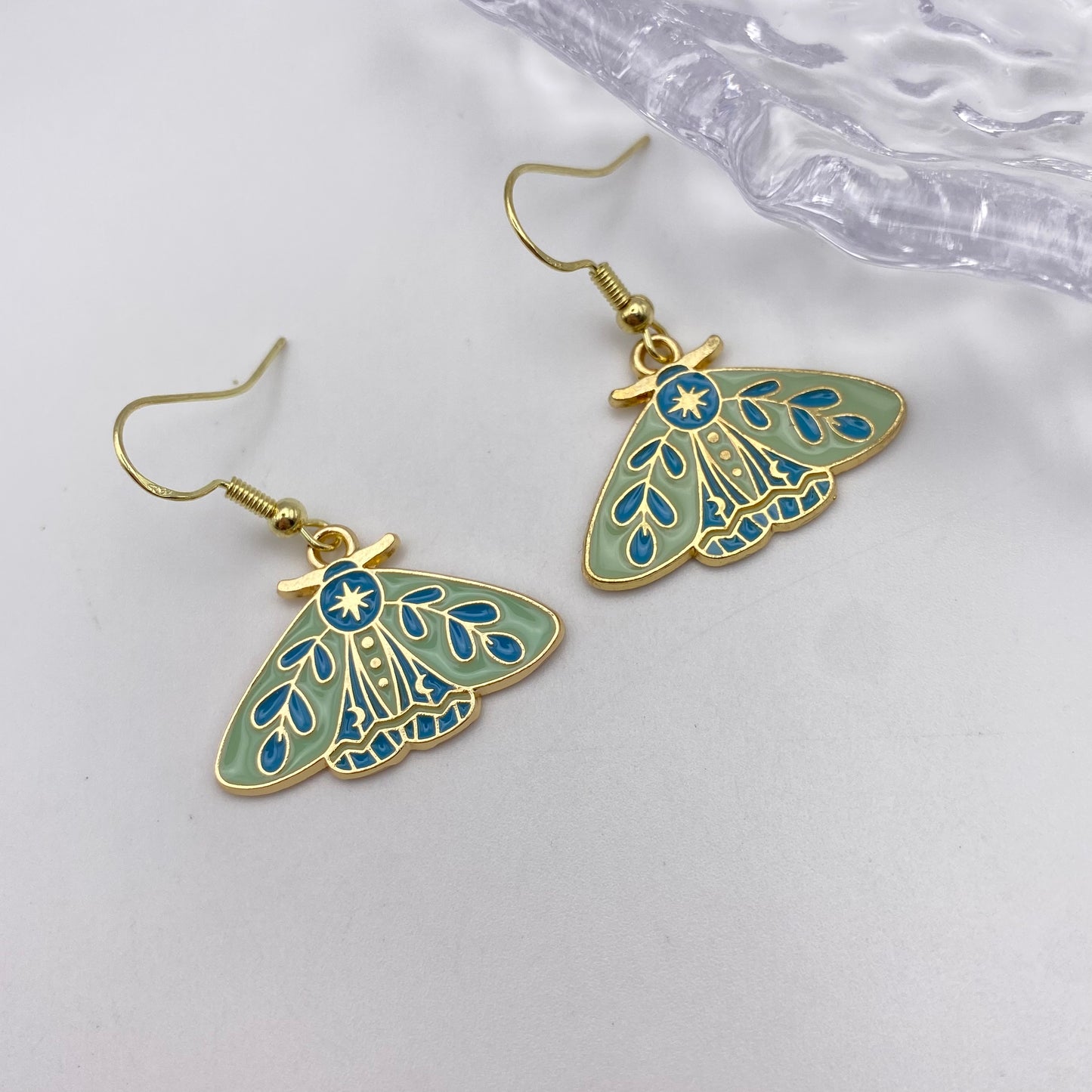 Colourful Moth Earrings