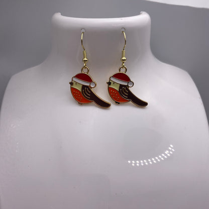 Santa Robin Earrings