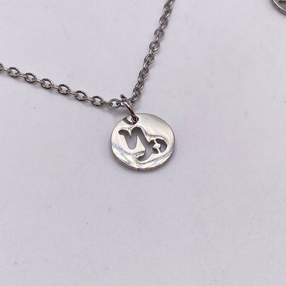 Silver Solid Star Sign Necklaces