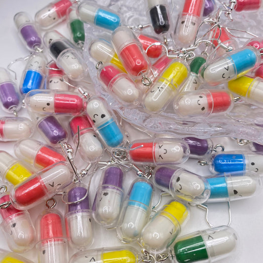 Happy Face Pills Earrings