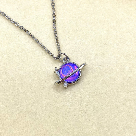 Holographic Planet Necklace
