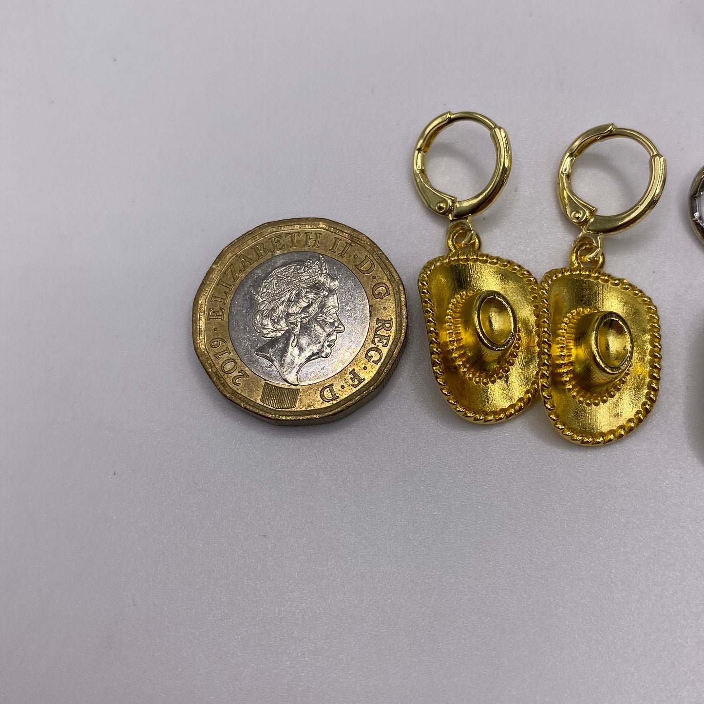 Cowboy Hat Huggie Hoop Earrings