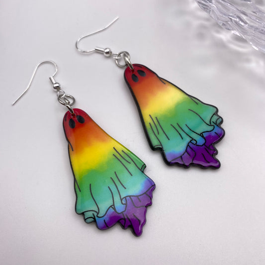 Rainbow Ghost Earrings