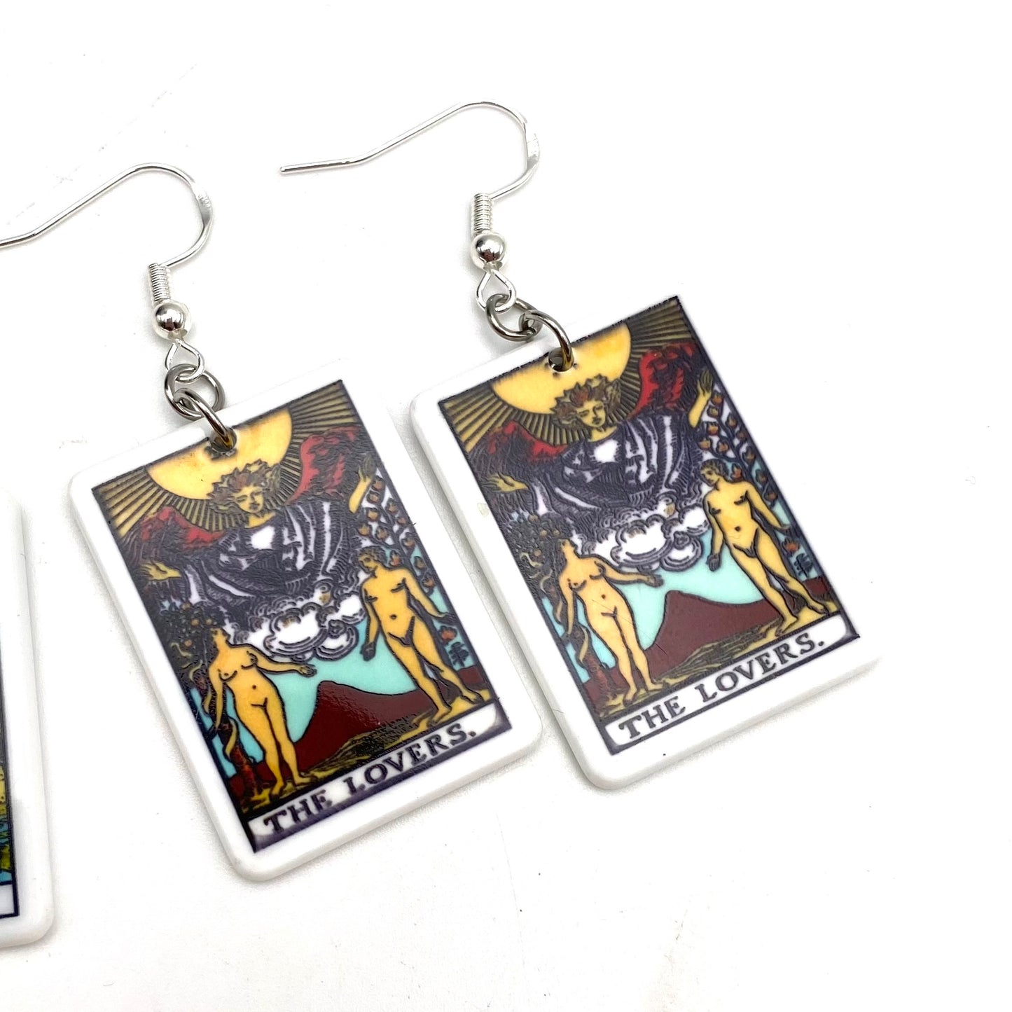 Colourful Tarot Card Earrings
