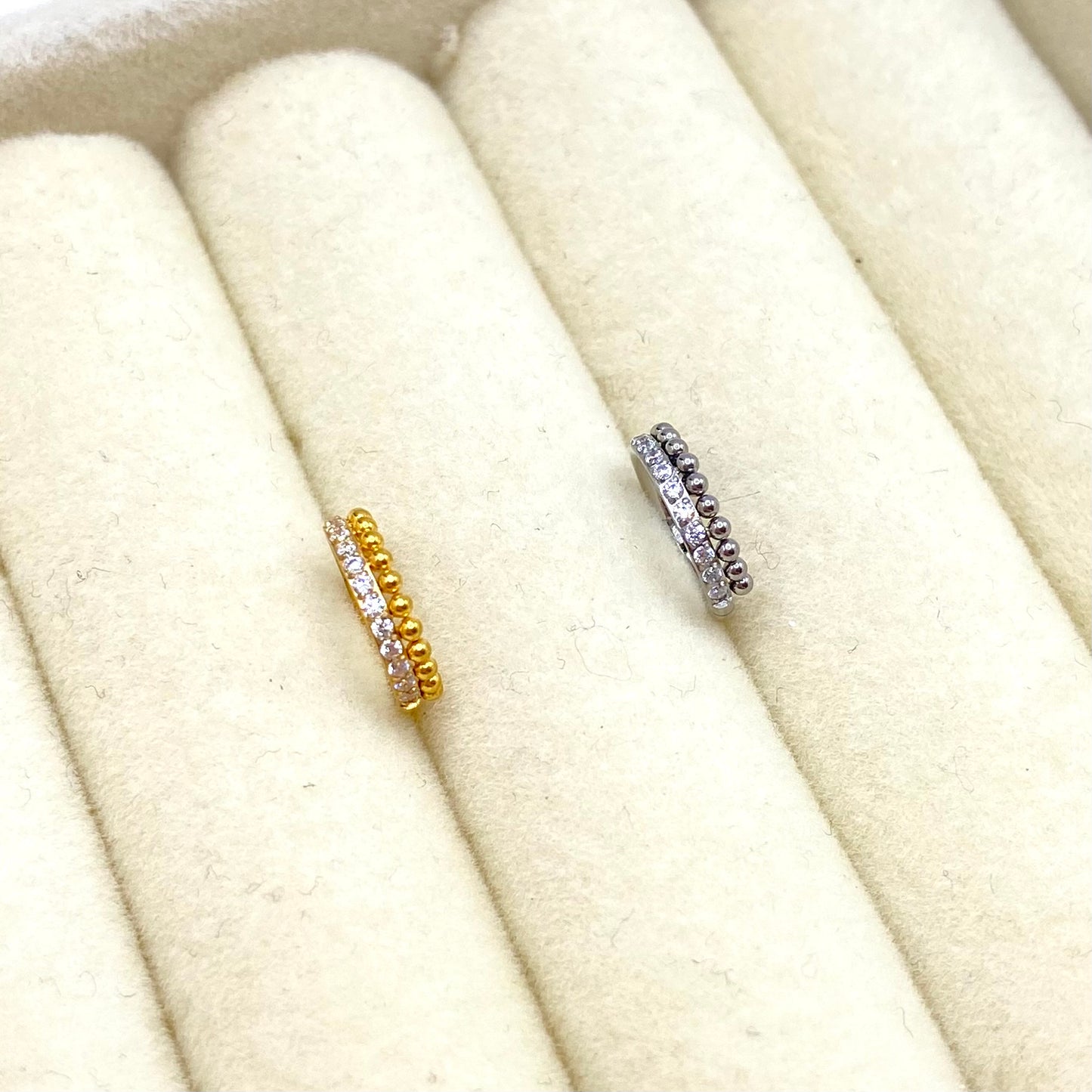 Diamanté Nose Septum Ear Hoop Ring