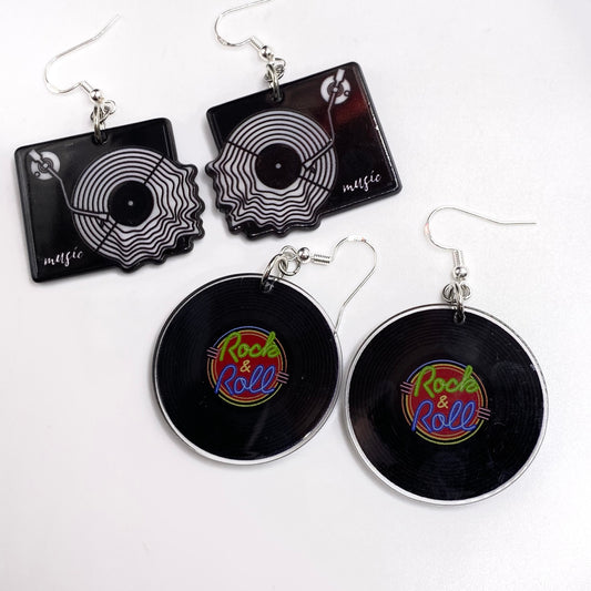 Vinyl Record Earrings