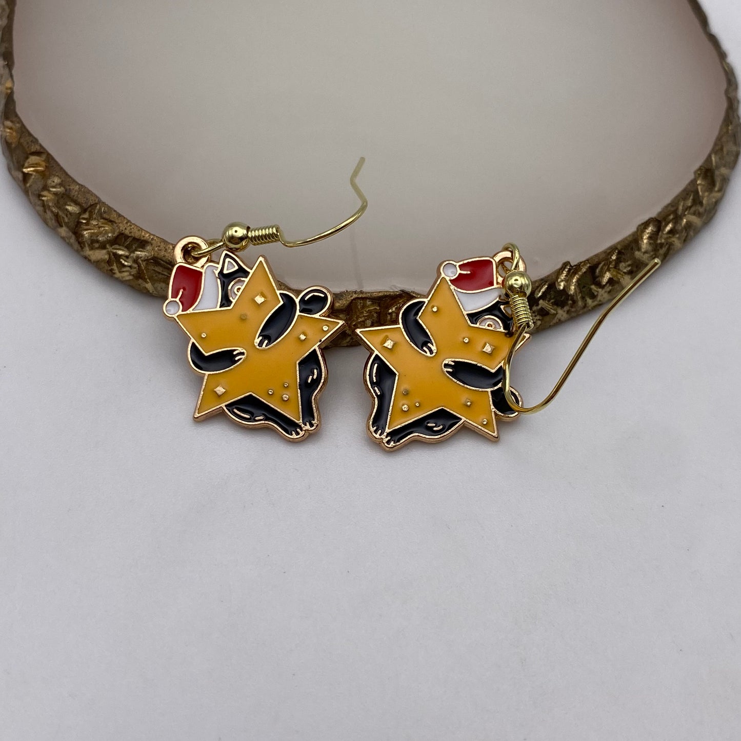 Christmas Cat Earrings