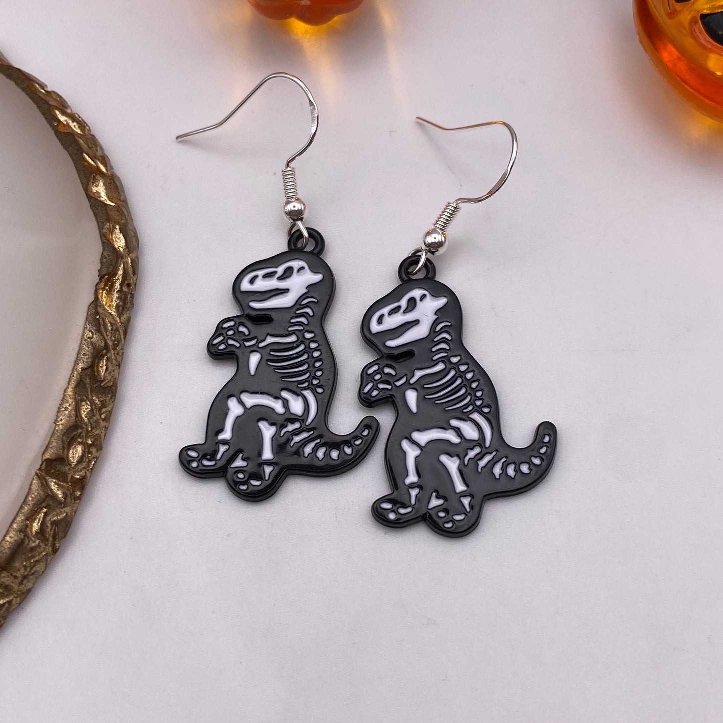 Dinosaur Skeleton Earrings