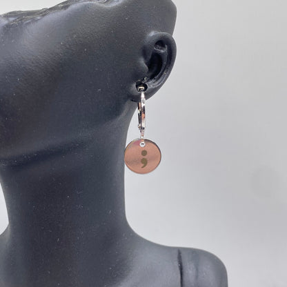 Semi Colon Huggie Hoop Earrings