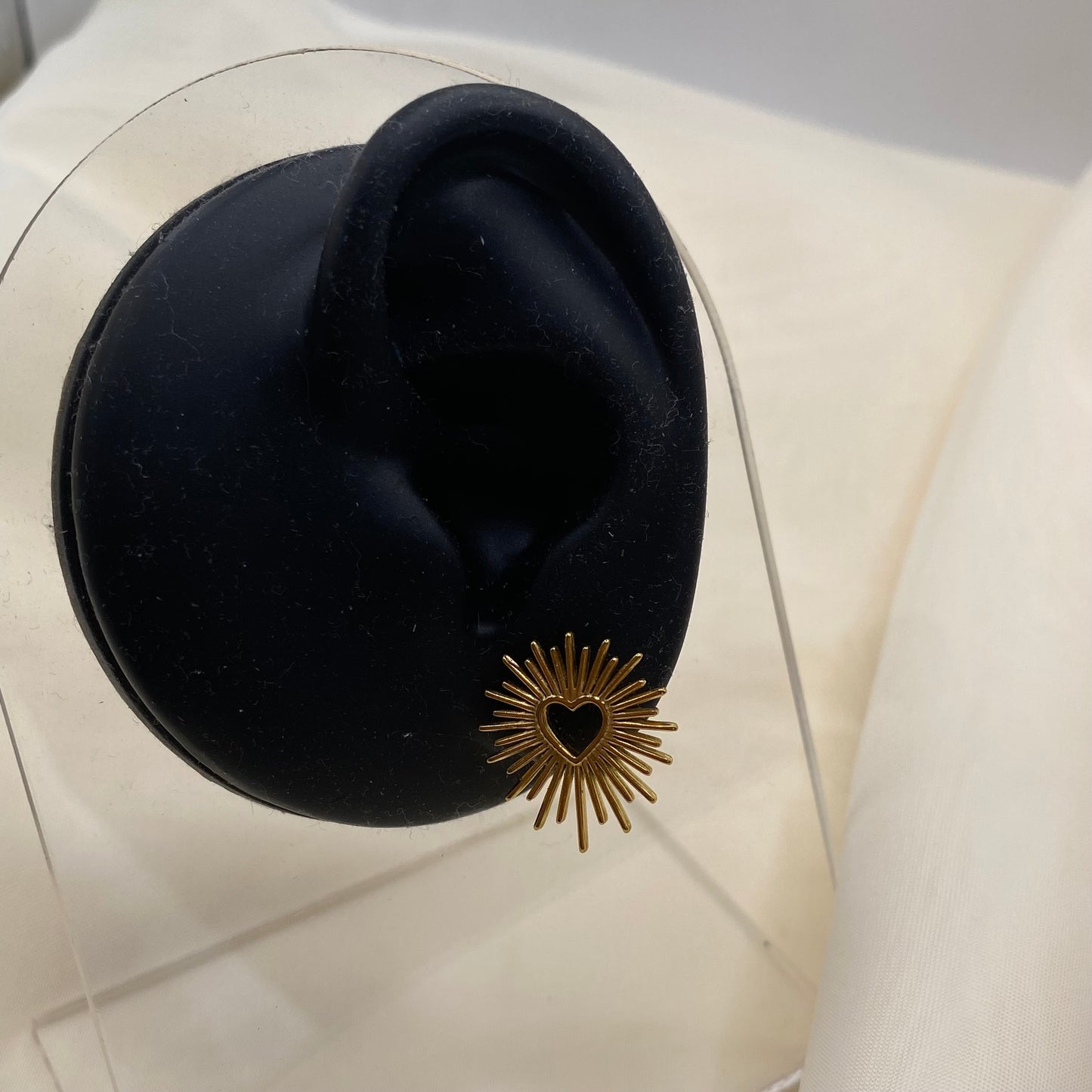 Spiked Heart Stud Earrings