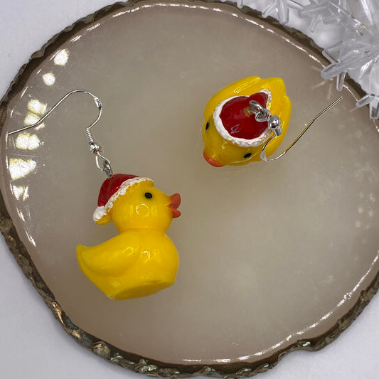 Santa Duck Earrings