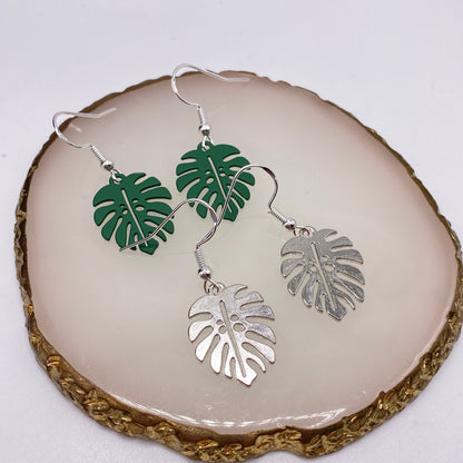 Monstera Leaf Earrings
