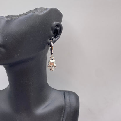 Small Skull Huggie Hoop Earrings