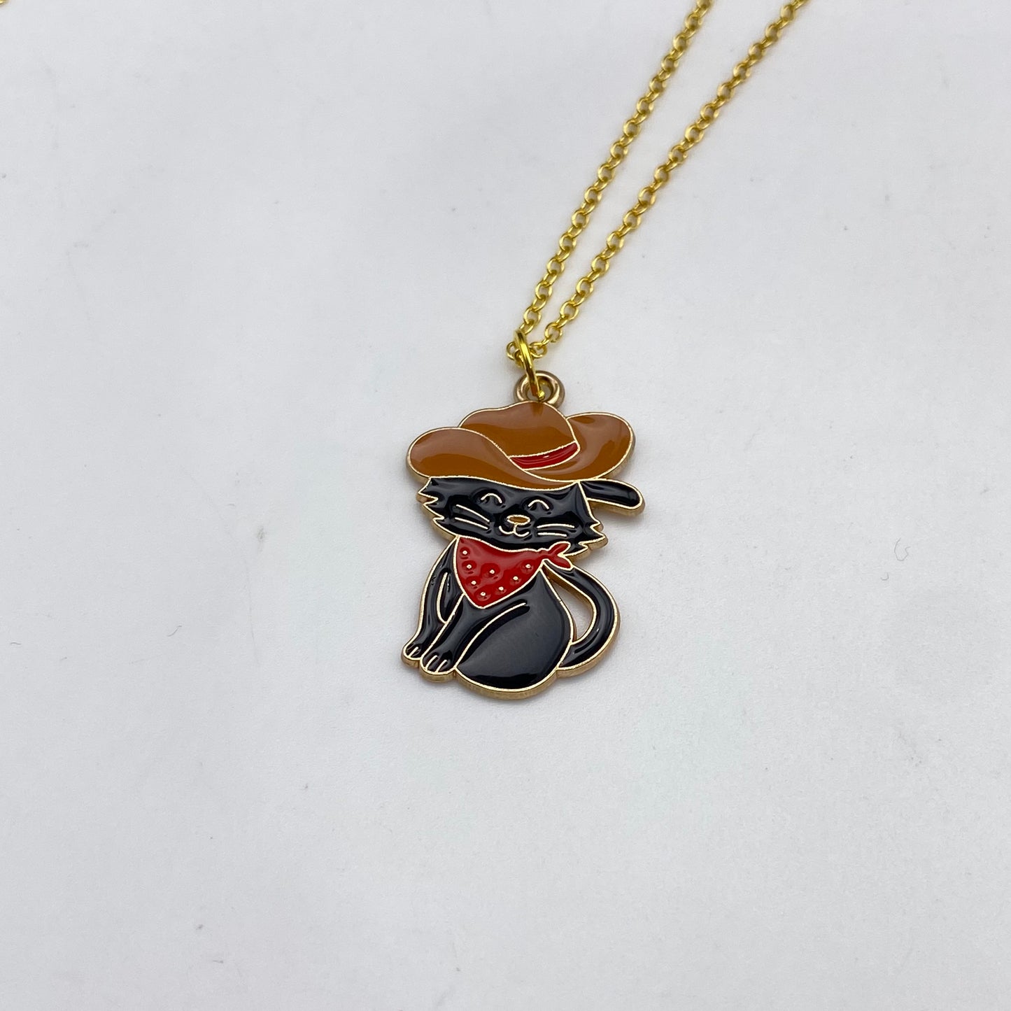 Cowboy Cat Necklace