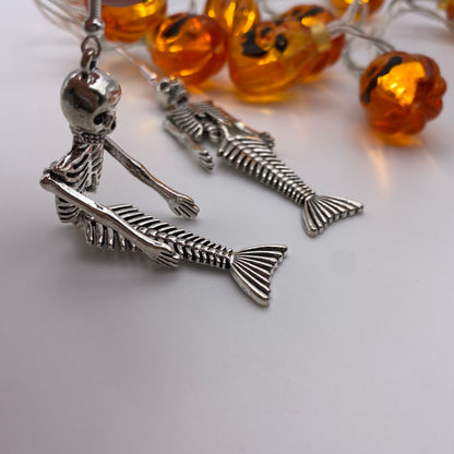 Mermaid Skeleton Earrings