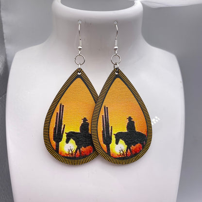 Old Western Pendant Earrings