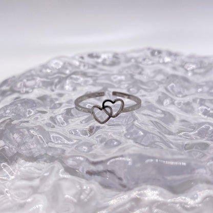 Double Hearts Ring