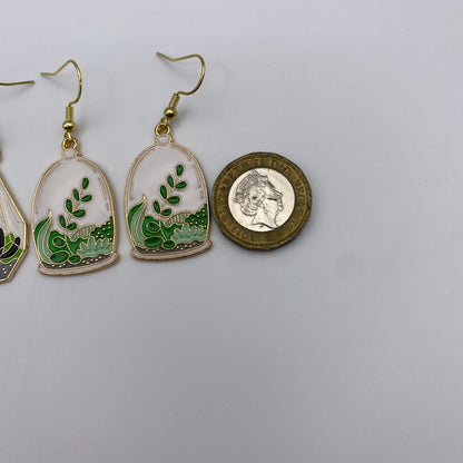 Plant Terrarium Earrings