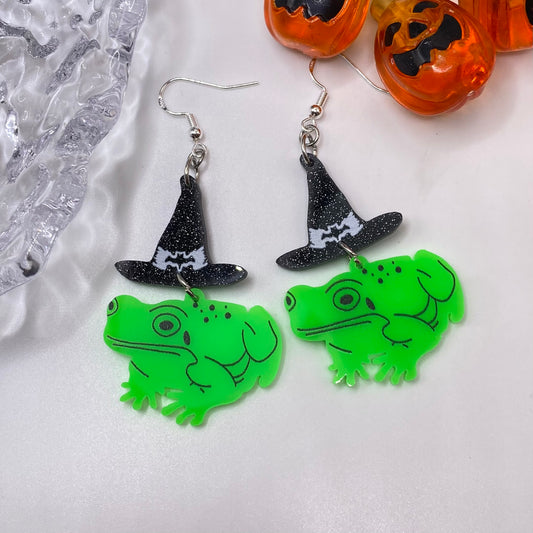Witch Frog Earrings