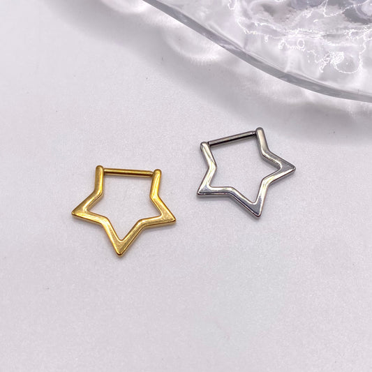Star Shape Nose Septum Hoop Ring