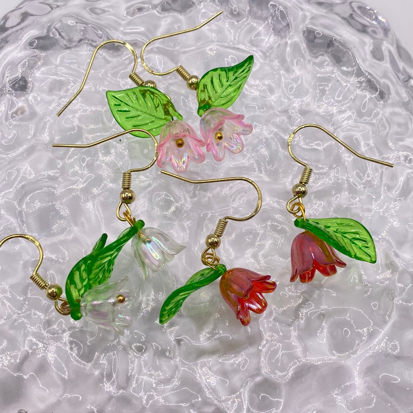 Colourful Flower Tulip Earrings