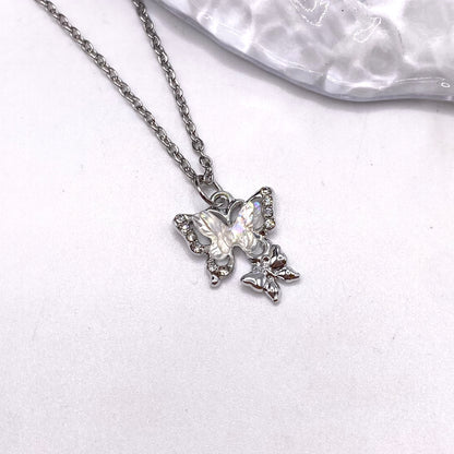 Double Butterfly Necklace