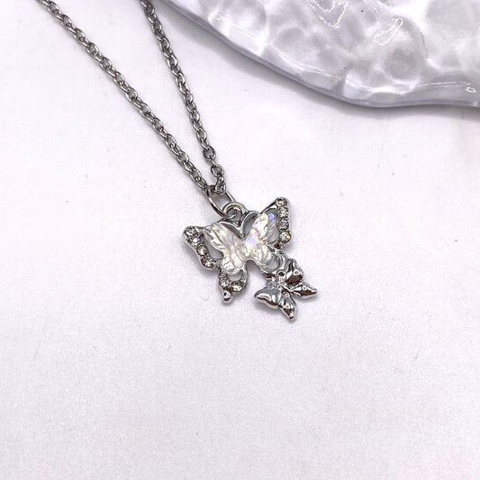 Double Butterfly Necklace