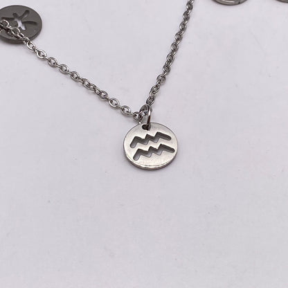 Silver Solid Star Sign Necklaces