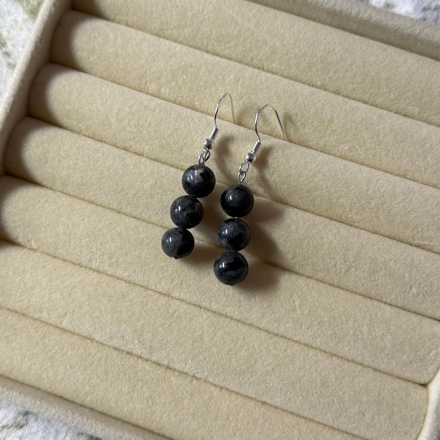 Big Larvakite Earrings