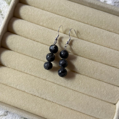 Big Larvakite Earrings