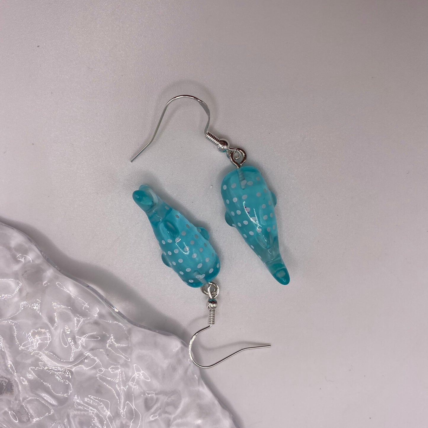 Blue Whale Drop Earrings