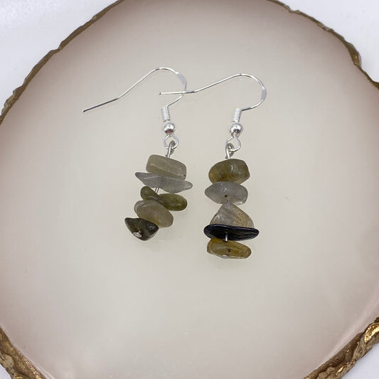 Larvikite Crystal Earrings