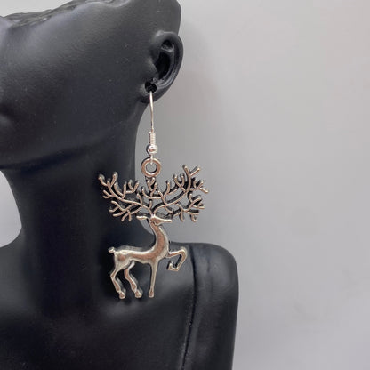 Big Antler Reindeer Earrings