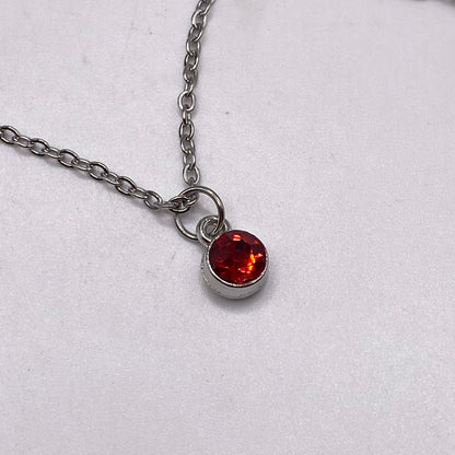 Gemstone Birthstone Crystal Necklace