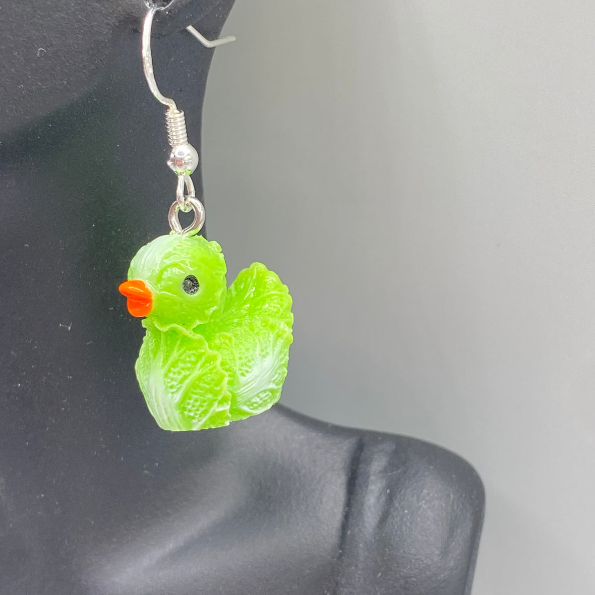 Brussel Sprout Duck Earrings