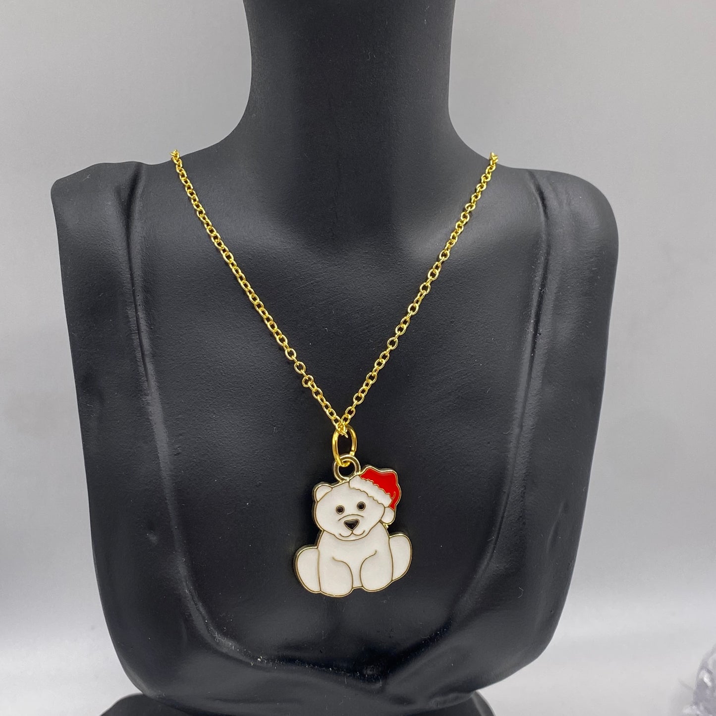 Santa Polar Bear Necklace