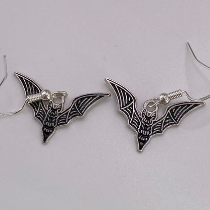Black Bat Earrings