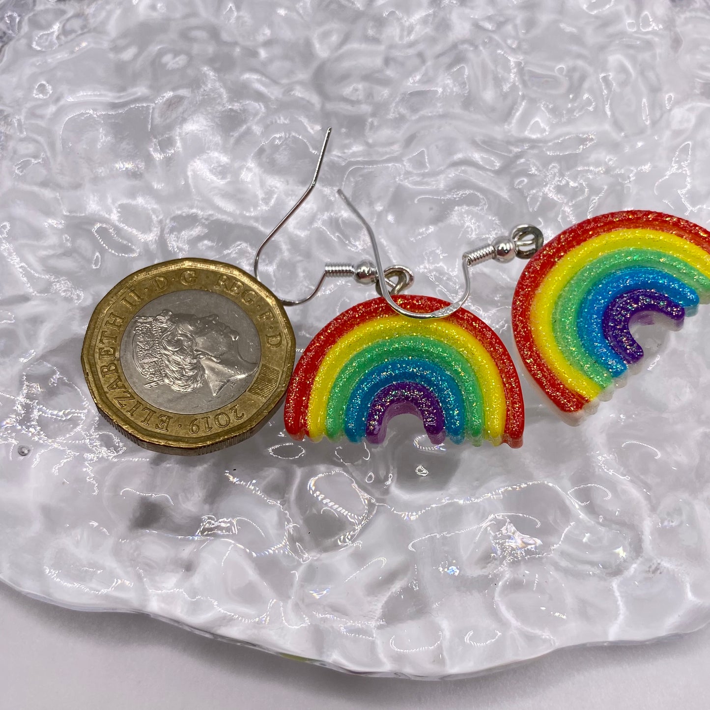 Glitter Rainbow Earrings