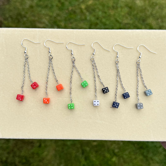 Two Dice Drop Earrings