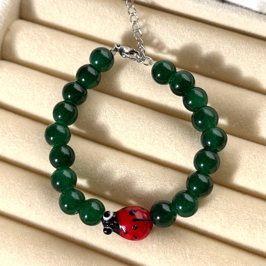 Green Ladybird Bracelet