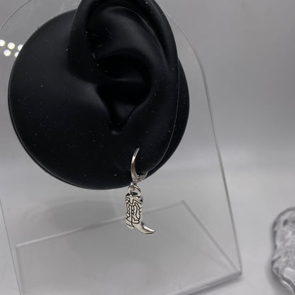 Cowboy Boot Huggie Hoop Earrings