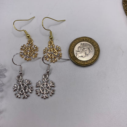 Diamanté Snowflake Earrings